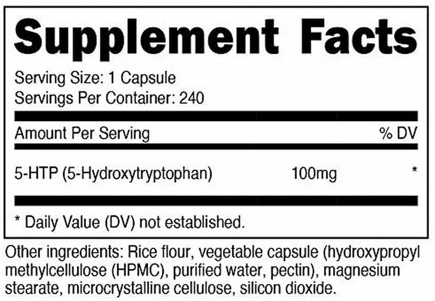 Nutricost 5 HTP 100mg 240 Caps Stress Anxiety Sleep PREMIUM GRADE - FREE EXPRESS