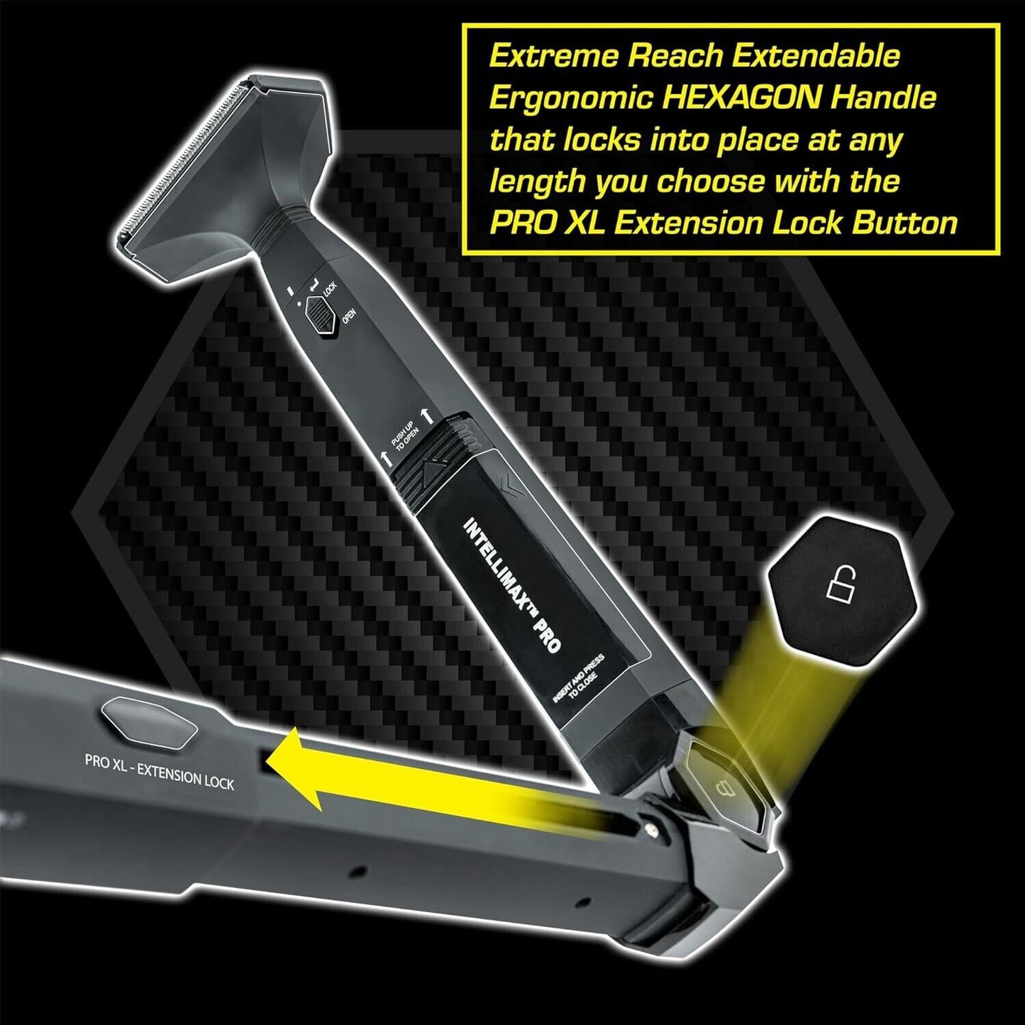 MANGROOMER INTELLIMAX PRO - WIDE HEAD Back Shaver - Shock Absorber Power Burst