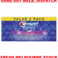 Crest 2 x 116g Pack 3D White Luxe Radiant Mint Teeth Whitening Toothpaste NEW