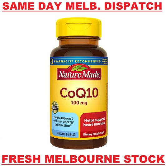 NATURE MADE CoQ10 100mg Support Heart Health & Energy Production - 40 Soft Gels