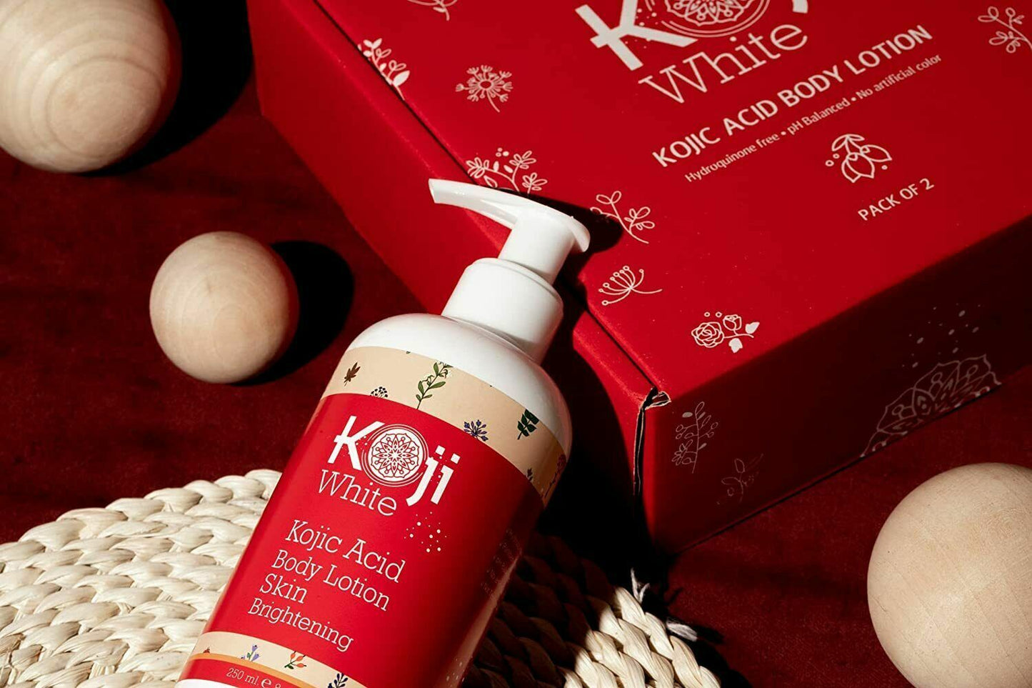 KOJIC ACID BODY LOTION Skin Brightening Cream Lightening Whitening KOJI WHITE
