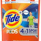 Tide PODS Laundry Detergent Liquid 32 Pacs 4-in1 Febreze Sport Odor Defense NEW