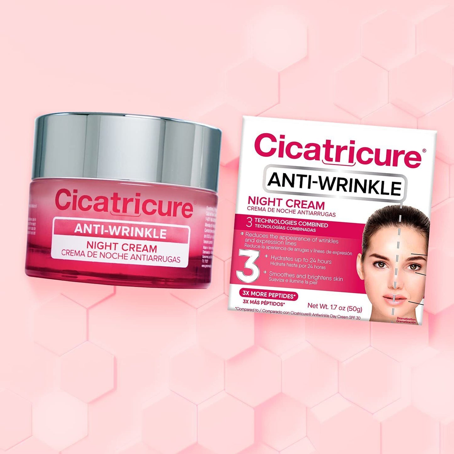 Cicatricure Anti Wrinkle Night Cream Anti Aging RETINOL VITAMIN E & C - 50g NEW