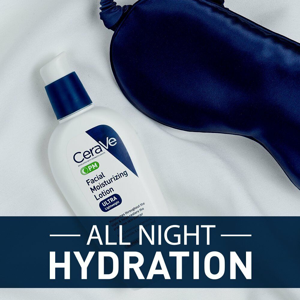 CERAVE PM FACIAL MOISTURIZING LOTION ULTRA LIGHTWEIGHT 89ML - FREE EXPRESS POST