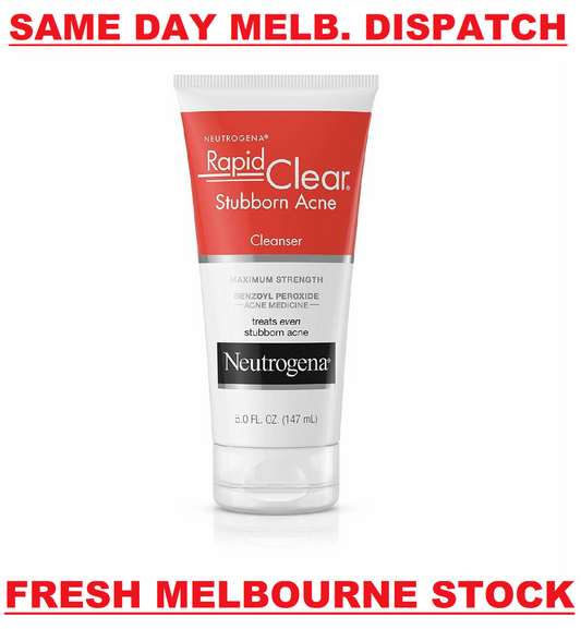 Neutrogena Rapid Clear Stubborn Acne Cleanser Skin Care Benzoyl Peroxide 147ml