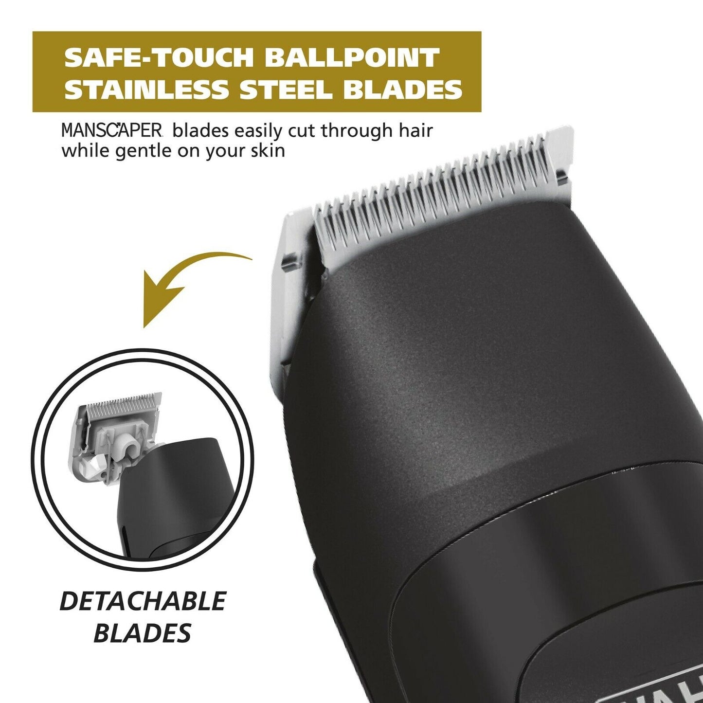 WAHL MANSCAPER Cordless Waterproof Trimmer for Groin and Body Grooming 5618-100