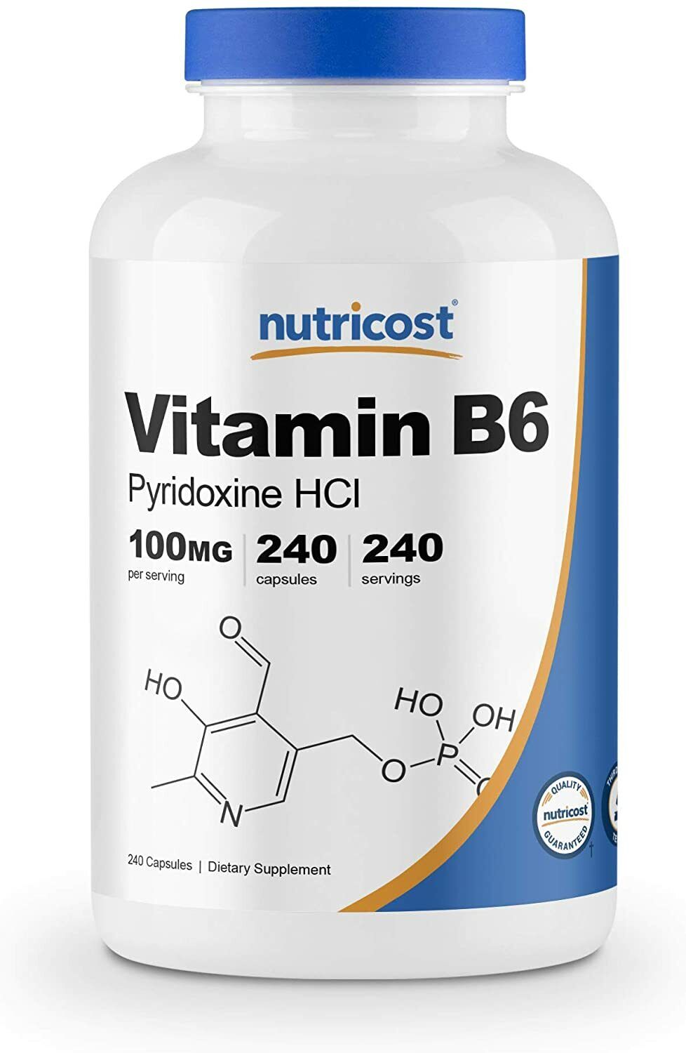 Nutricost Vitamin B6 100mg 240 Caps PMS MORNING SICKNESS - FREE EXPRESS POST