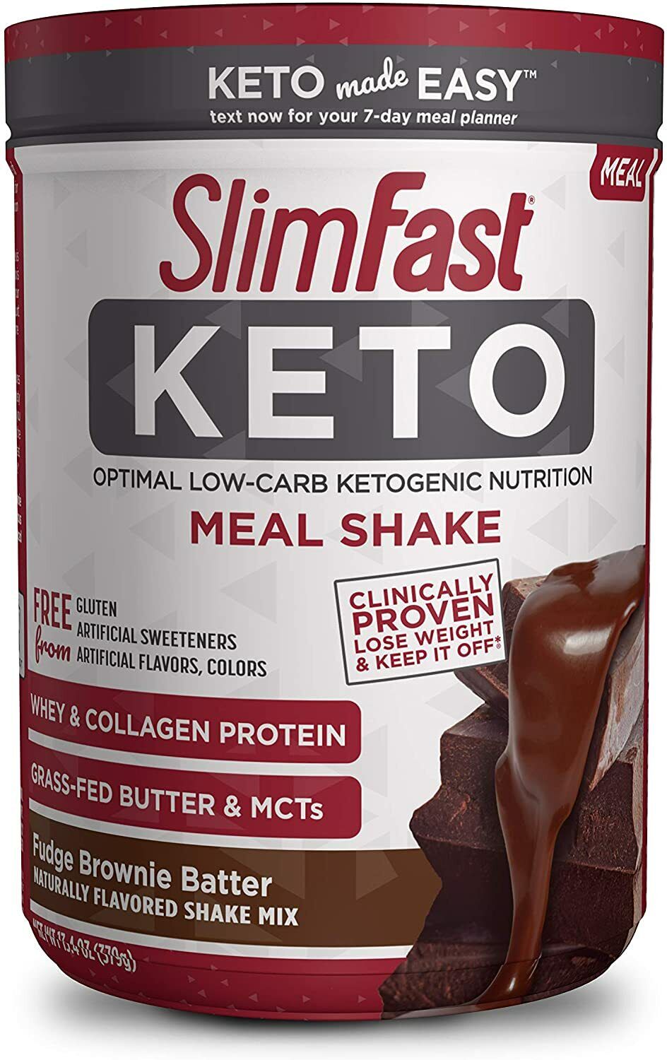SlimFast KETO Meal Replacement Shake - Fudge Brownie 379g BBD 28/08 QUICK SALE!