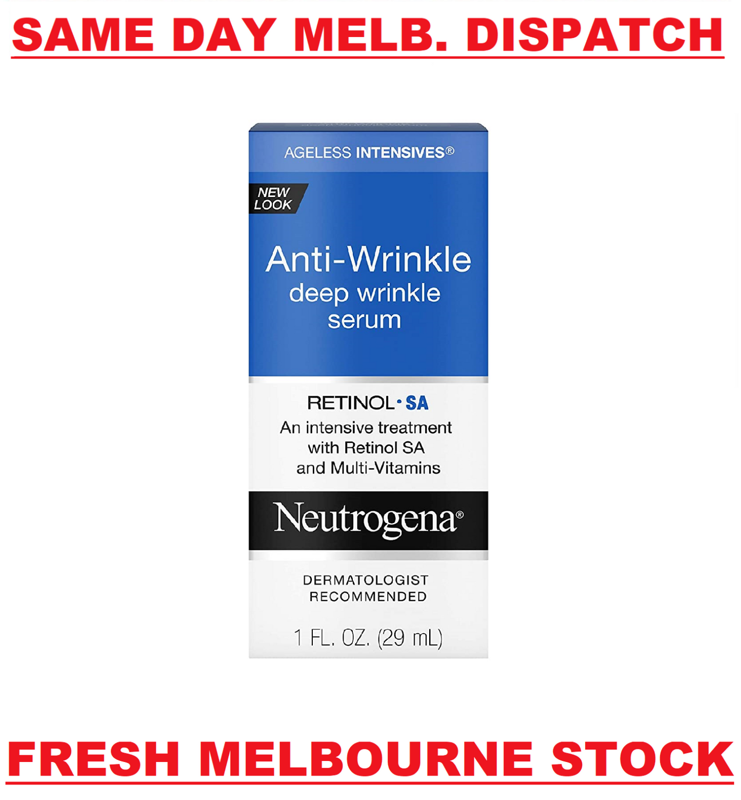 Neutrogena Anti Wrinkle Serum Retinol SA Multivitamin Anti-Ageing Skin Care 29mL