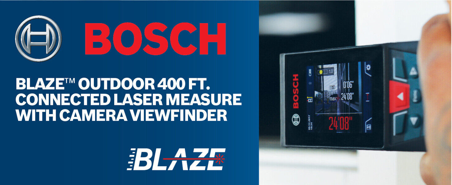 BOSCH Blaze GLM400C 400ft 120m LASER DISTANCE MEASURER Digital Viewfinder Camera