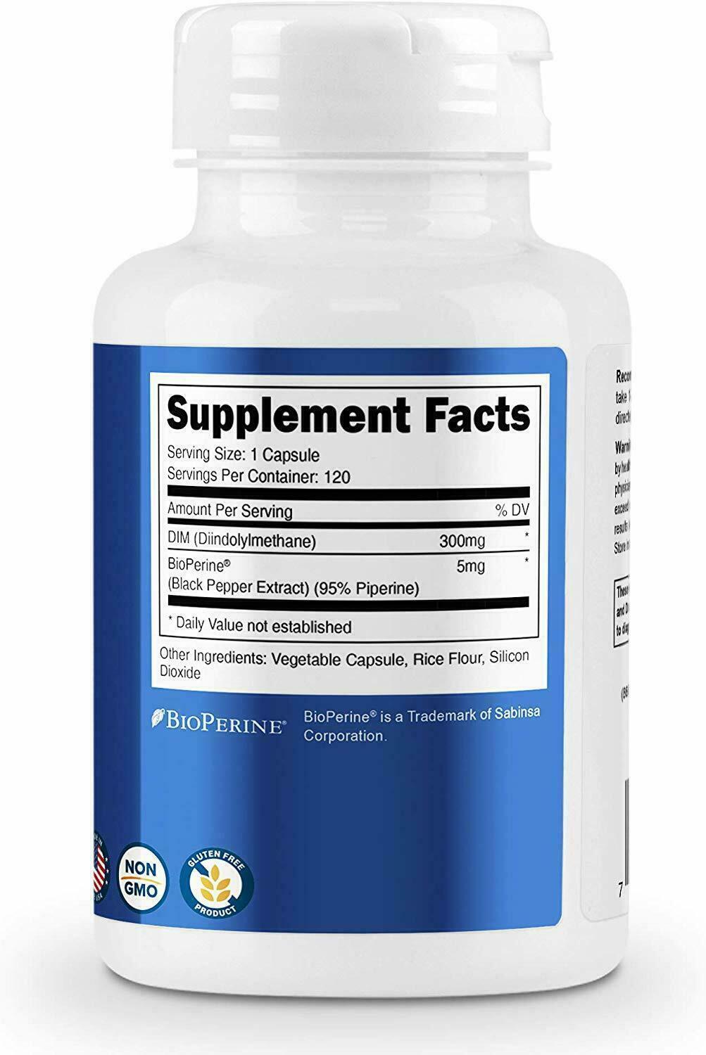 Nutricost DIM Diindolylmethane 300mg 120 Caps MAXIMUM STRENGTH MEGA VALUE PACK!