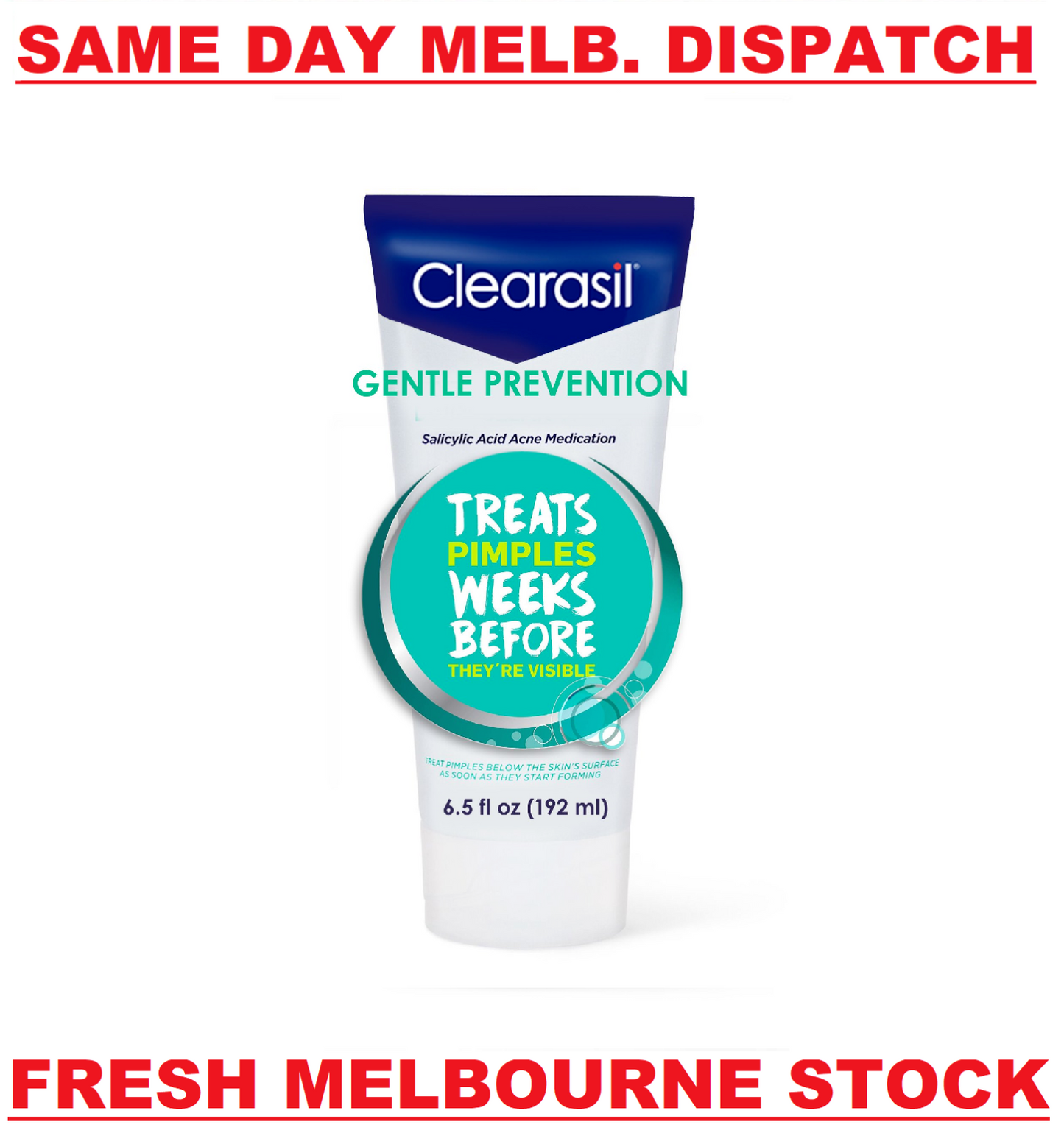 Clearasil Gentle Prevention Daily Clean - Salicylic Acid 1% Acne Face Wash 192mL