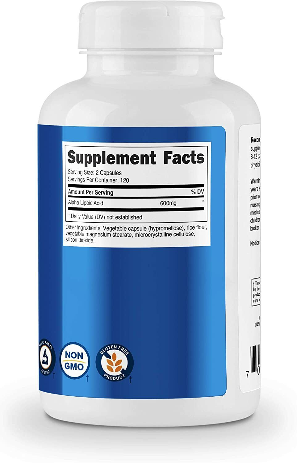 Nutricost Alpha Lipoic Acid 600mg 240 Caps PREMIUM Quality VALUE PACK MELB STOCK