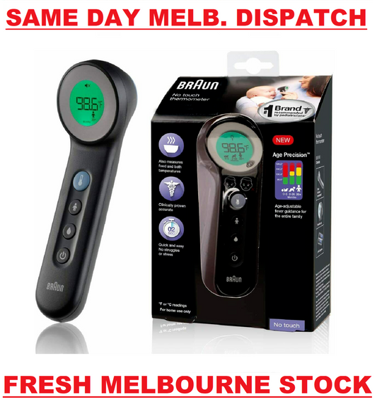 Braun No Touch 3-in-1 Thermometer BNT400 Age Precision Touchless Infrared IR NEW