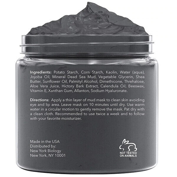 New York Biology DEAD SEA MUD MASK Exfoliate Cleanser 250g - FREE EXPRESS POST