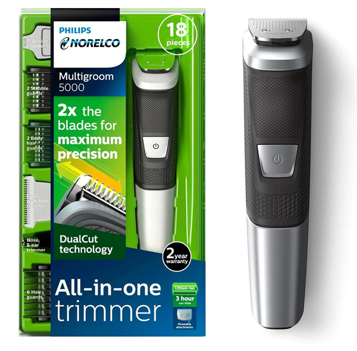 Philips Norelco Multigroom 5000 All-in-One Trimmer 18 Pieces Face Body MG5750/49