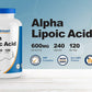 Nutricost Alpha Lipoic Acid 600mg 240 Caps PREMIUM Quality VALUE PACK MELB STOCK