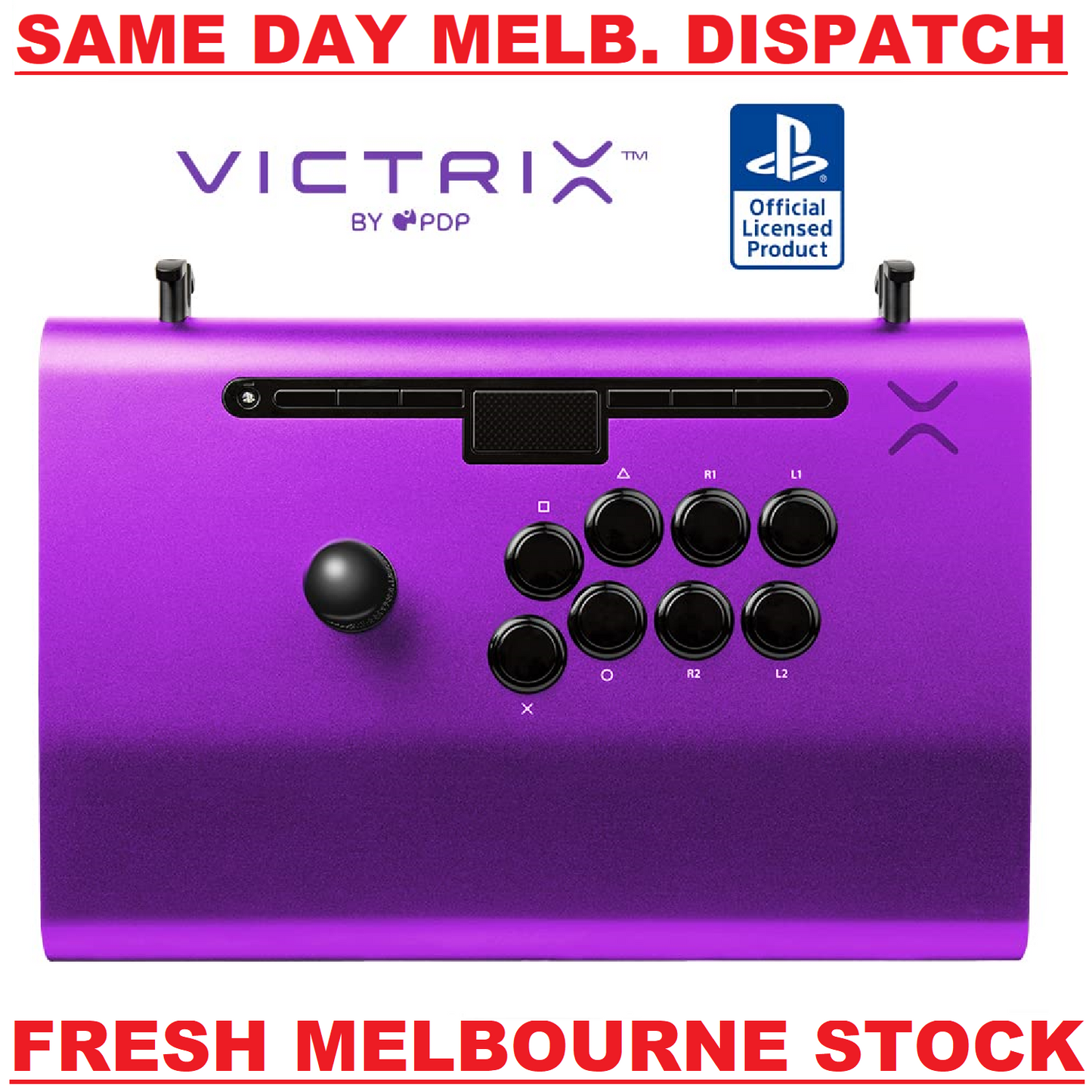 Victrix Pro FS Playstation Arcade Fight Stick Controller for PS5 PS4 PC - PURPLE