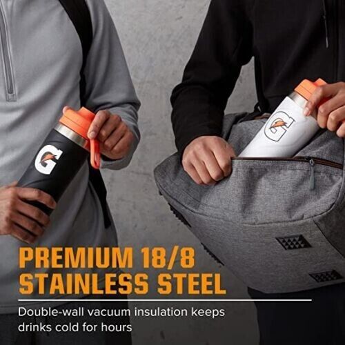 Gatorade Stainless Steel Bottle - DOUBLE WALL INSULATION BPA FREE 768mL - WHITE