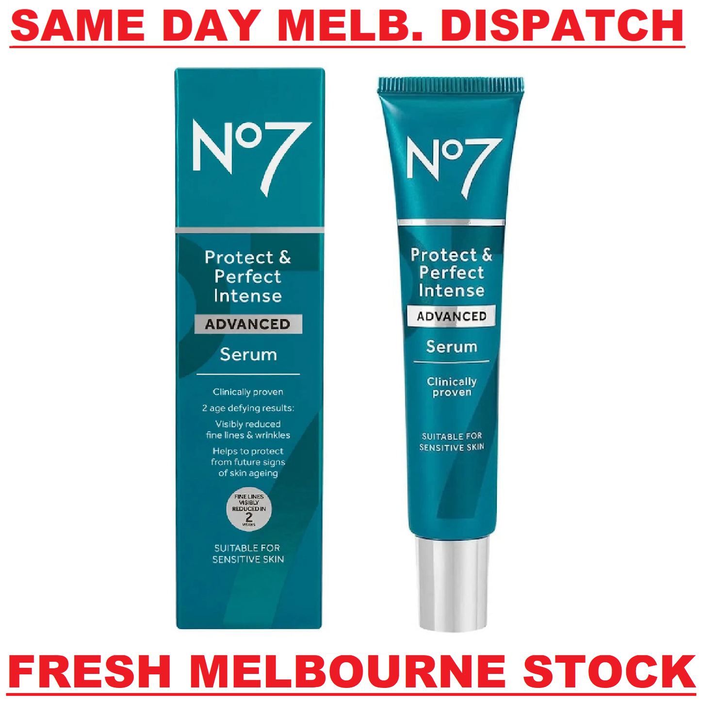 No7 Protect & Perfect INTENSE ADVANCED SERUM Anti Aging Reduce Wrinkles - 50mL
