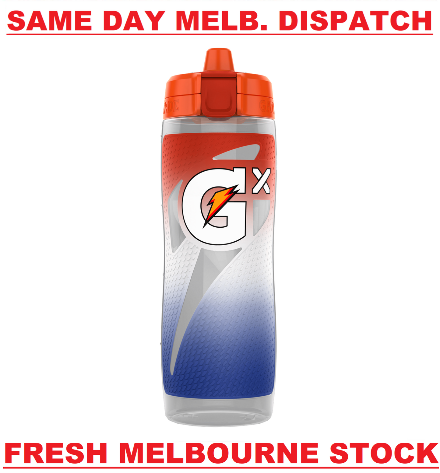 Gatorade Gx Sports Drink Bottle EASY GRIP LEAK PROOF BPA FREE 887mL - FADED FLAG