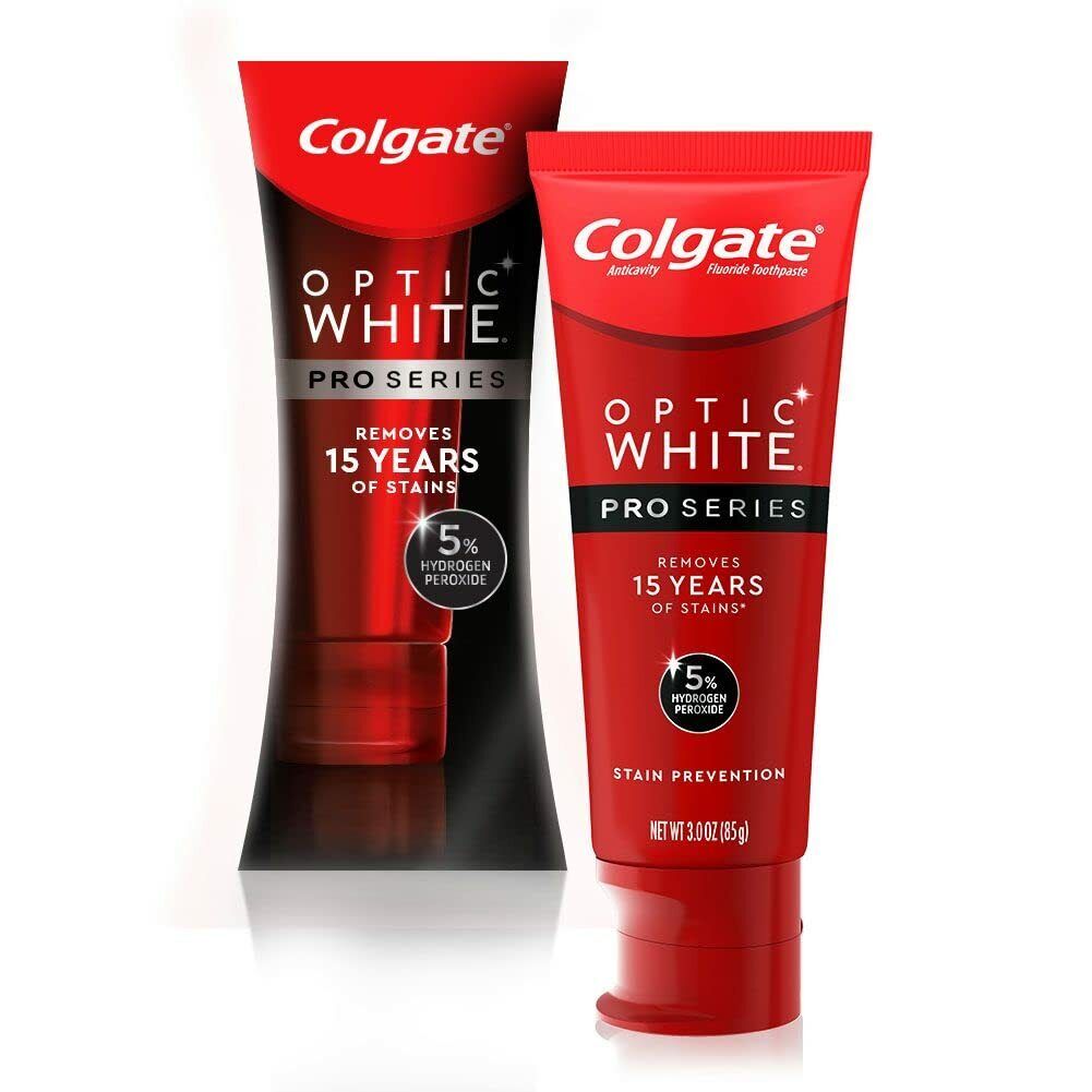 Colgate Optic White PRO - 5% Hydrogen Peroxide Teeth Whitening Toothpaste 85g