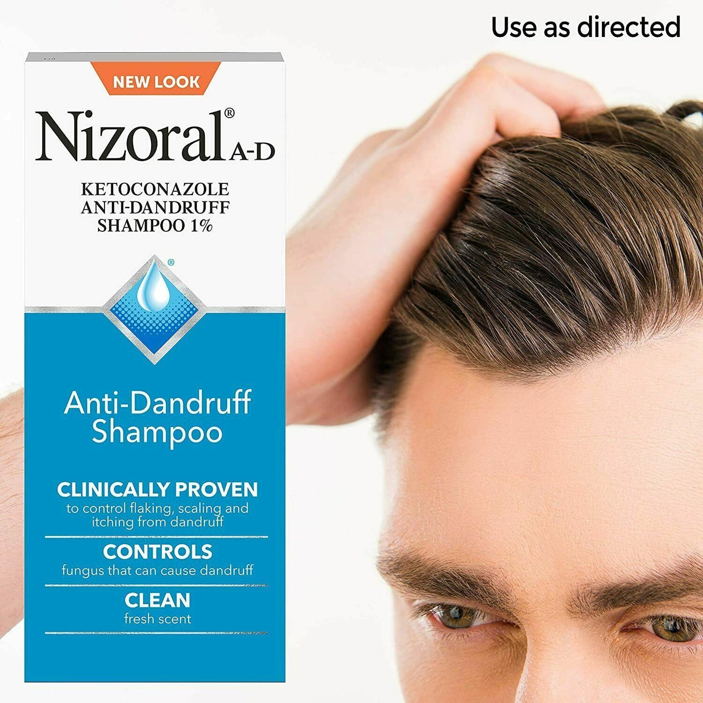 Nizoral A-D Anti-Dandruff Shampoo 1% - Seborrheic Dermatitis Treatment 125mL NEW