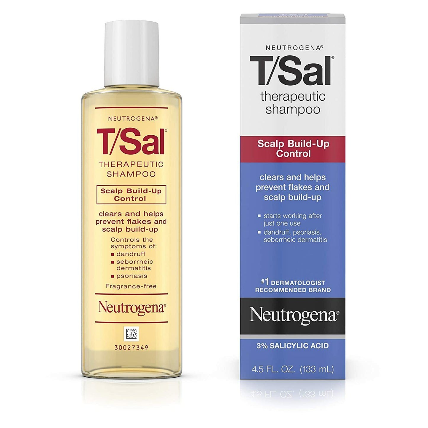 Neutrogena T/Sal Tsal Therapeutic Shampoo 3% Salicylic Acid 4.5oz 133mL NEW