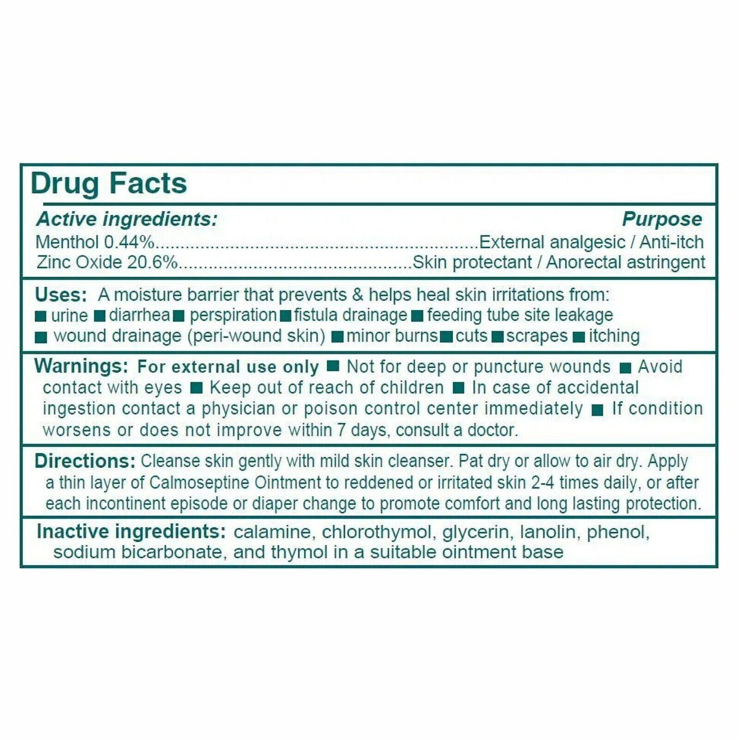 Calmoseptine Diaper Rash Ointment 113g Tube - MELB STOCK - FREE EXPRESS POST