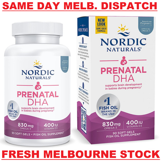 NORDIC NATURALS Prenatal DHA 830mg Omega-3 + 400 IU Vitamin D3 - 90 Soft Gels