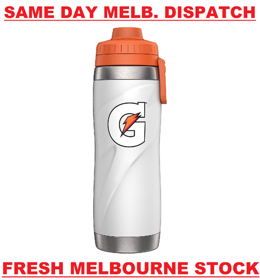 Gatorade Stainless Steel Bottle - DOUBLE WALL INSULATION BPA FREE 768mL - WHITE