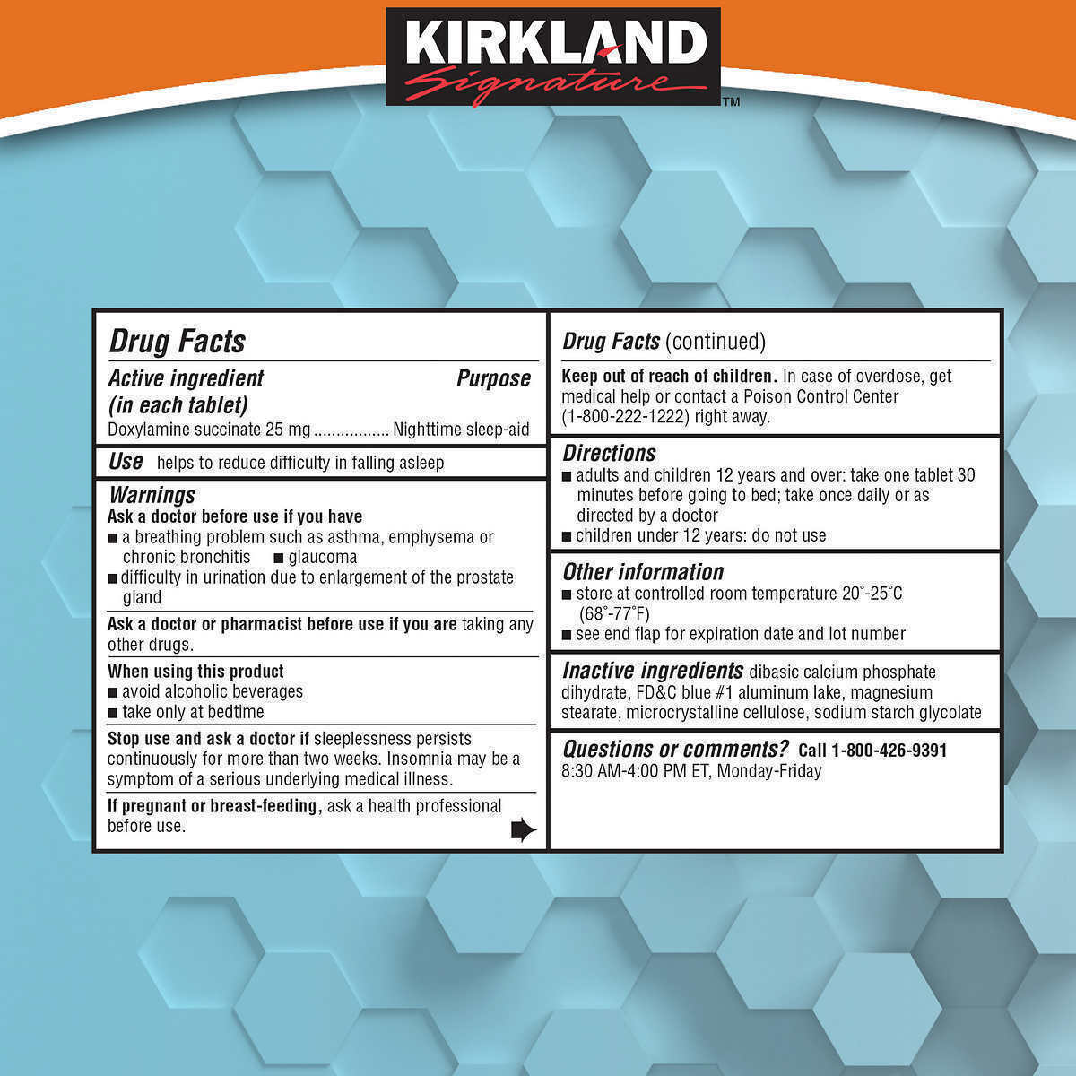 Kirkland night aid 25mg insomnia sleep supplement 192 tabs FRESH MELBOURNE STOCK