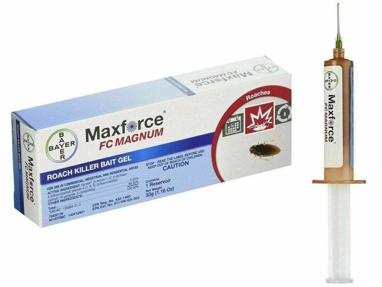 Genuine Bayer Maxforce Magnum FC Cockroach Roach Bait Gel 33g Fresh AU Stock NEW