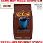 McCafe Colombian Medium Dark Roast Ground Coffee 100% Arabica Beans Kosher 340g