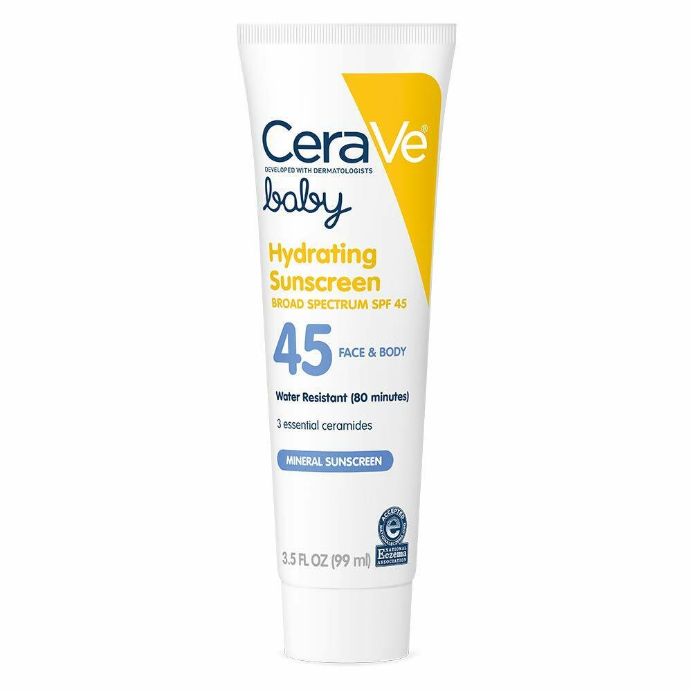 CeraVe Baby Hydrating Mineral Sunscreen SPF45 Lightweight Lotion 99 mL BRAND NEW