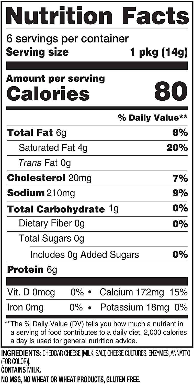 SlimFast Keto Fat Bomb Snack Crisps Chips - 6 Packs x 14g Real Cheddar Cheese