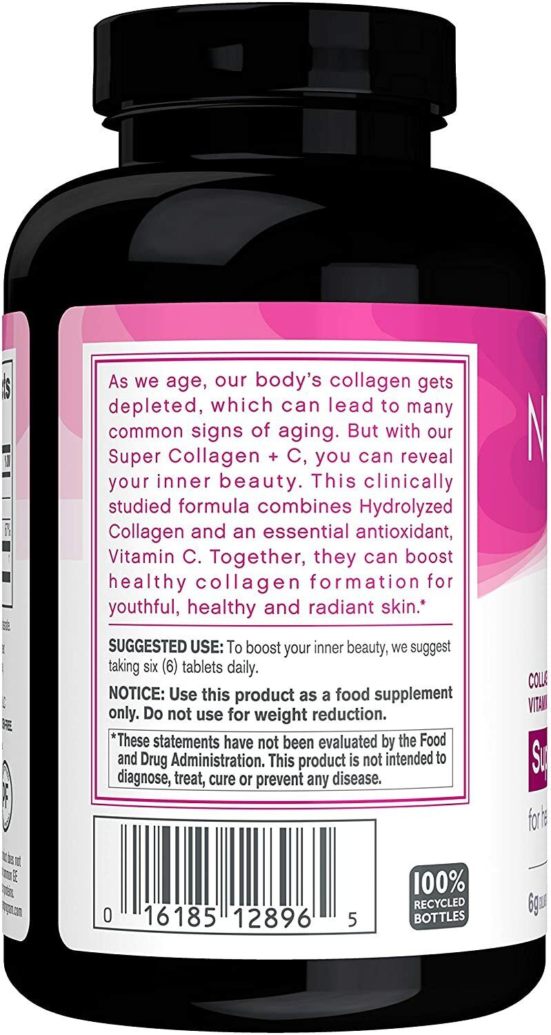 NEOCELL SUPER COLLAGEN + C Types 1 & 3 6,000 mg 250 Tabs Hair Skin Nails Joints