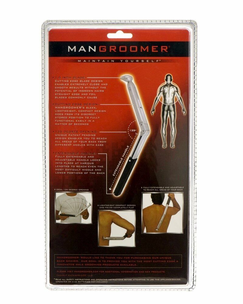 Mangroomer Do-It-Yourself Electric Back Hair Shaver Groomer BRAND NEW & SEALED