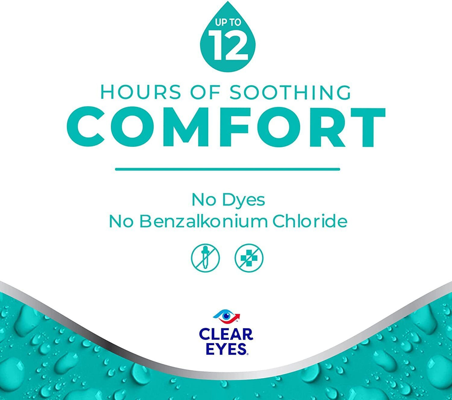 Clear Eyes Lubricant Sensitive Eye Drops - Gentle Relief Redness Dry Itchy 15mL
