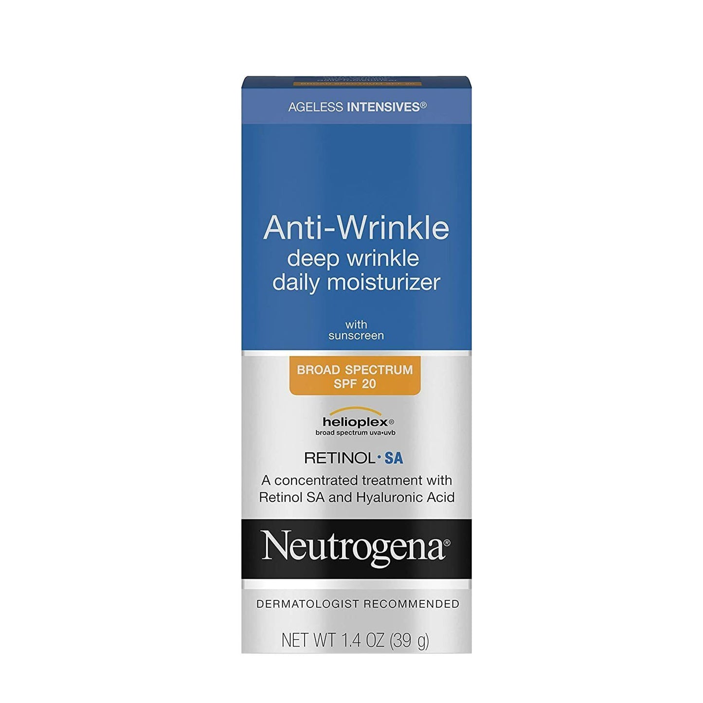 Neutrogena Anti Wrinkle Deep Daily Moisturiser + Sunscreen SPF 20 Retinol SA 39g