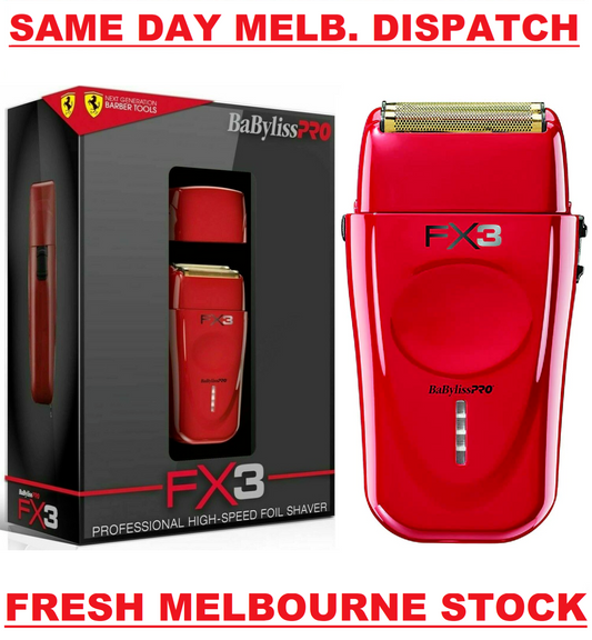 BabylissPRO FX3 Titanium Lithium Double Foil Hair Shaver Babyliss PRO FXX3S RED