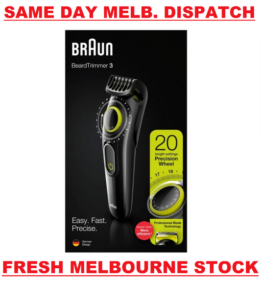 Braun Beard Trimmer 3 BT3221 Cordless Rechargeable Washable Hair Shaver Clipper