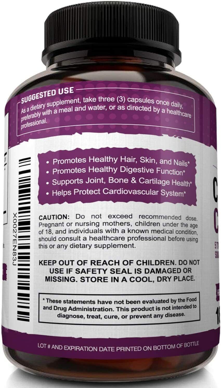 NutrFlair COLLAGEN COMPLEX 2250mg 180 Caps Type 1 2 3 4 & 5 - FREE EXPRESS POST