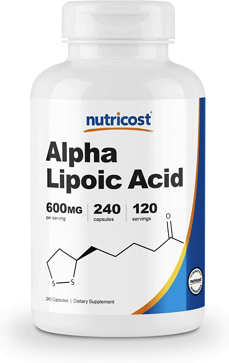 Nutricost Alpha Lipoic Acid 600mg 240 Caps PREMIUM Quality VALUE PACK MELB STOCK