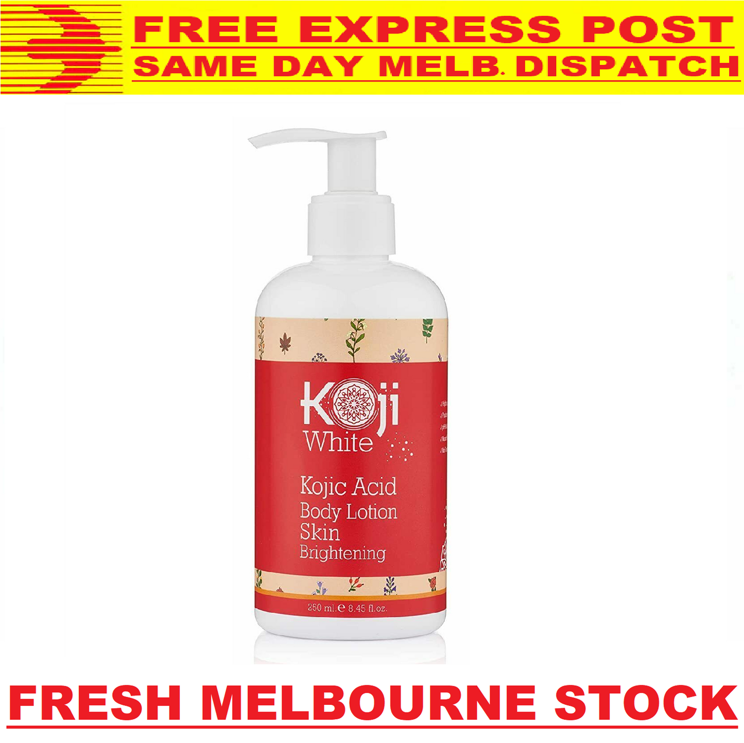 KOJIC ACID BODY LOTION Skin Brightening Cream Lightening Whitening KOJI WHITE