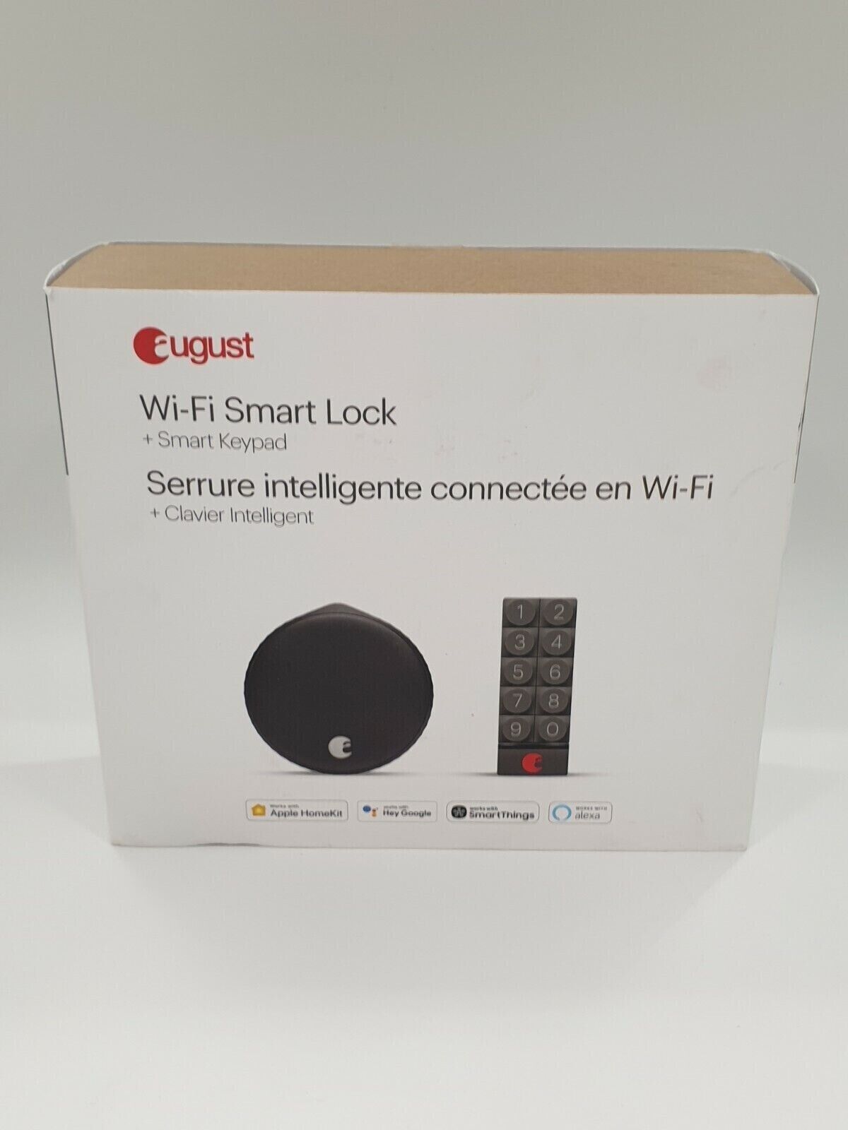 August Wi-Fi Smart Lock & Keypad Bundle 4th Gen Keyless Door Built-In WIFI BLACK