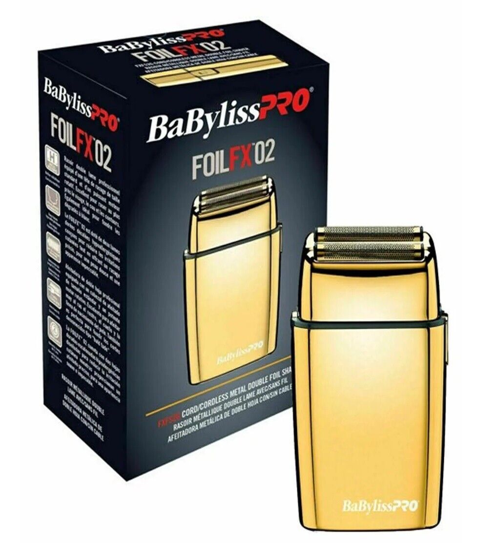 BabylissPRO FoilFX02 Metal Double Foil FX02 Hair Shaver Babyliss PRO FXFS2G GOLD