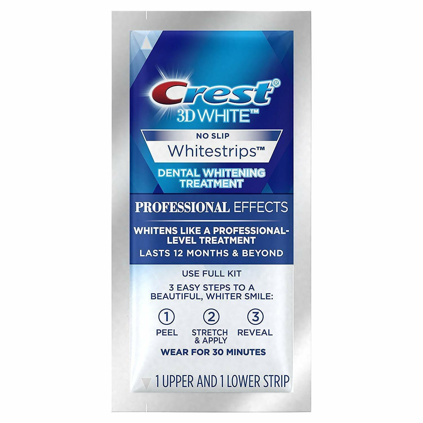 Crest 3D 40 x Professional Effects & 4 x 1HR Express Teeth Whitening (44 Strips)