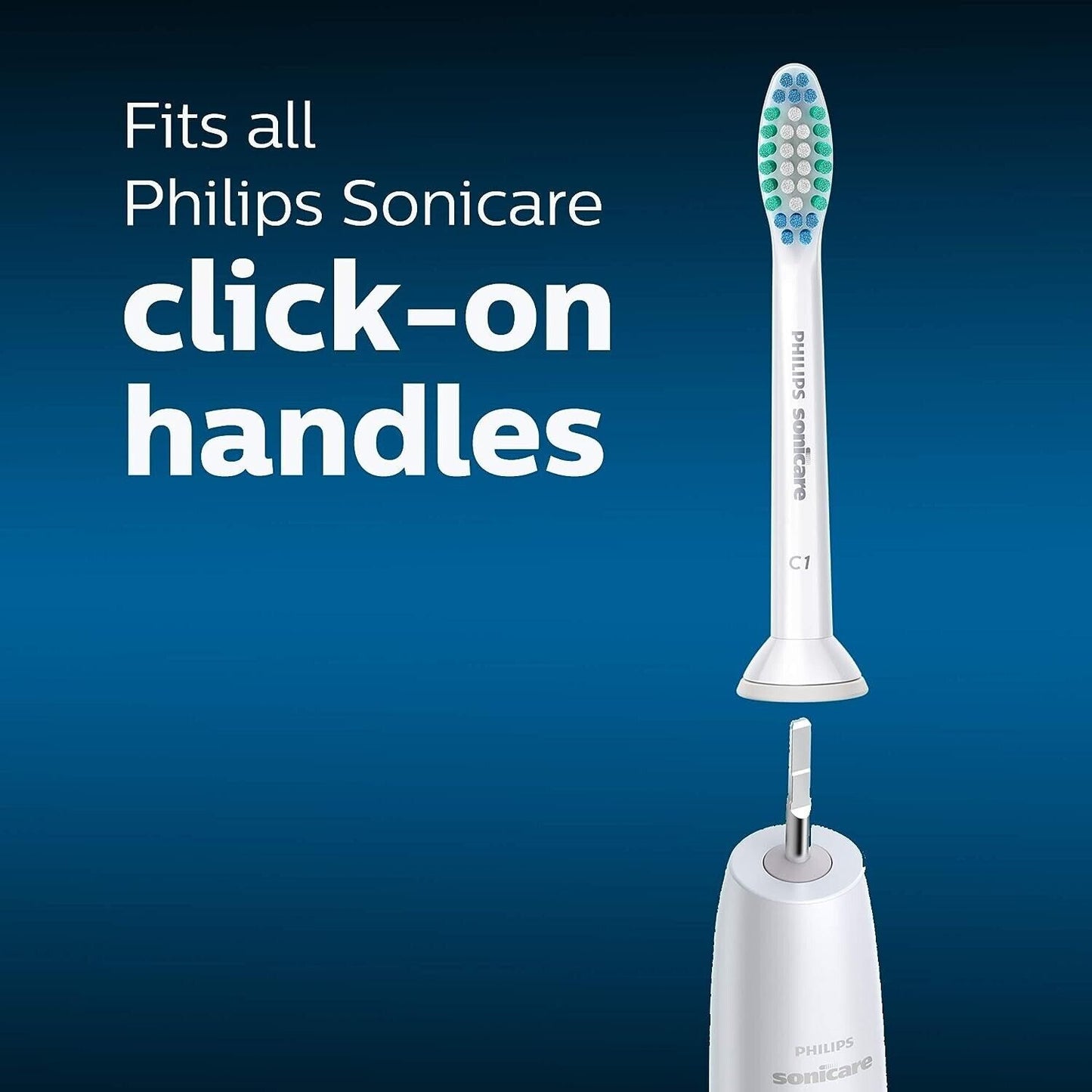 GENUINE Philips SONICARE C1 HX6015/03 Replacement Toothbrush Head WHITE - 5 PACK
