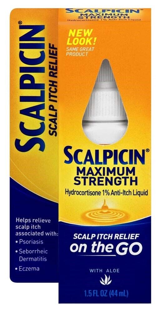 SCALPICIN Scalp Anti Itch Relief Liquid 1% Hydrocortizone Eczema Dermatitis 44mL